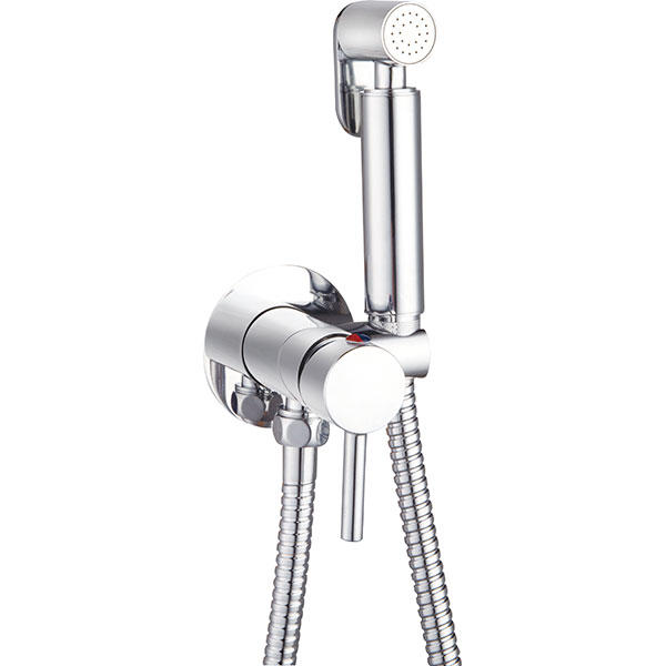 3268-27S1 mosadzný faucet páková sprchová batéria na teplú/studenú vodu s držiakom, s mosadzným bidetovým rozprašovačom, so sprchovou hadicou 1,2 m;