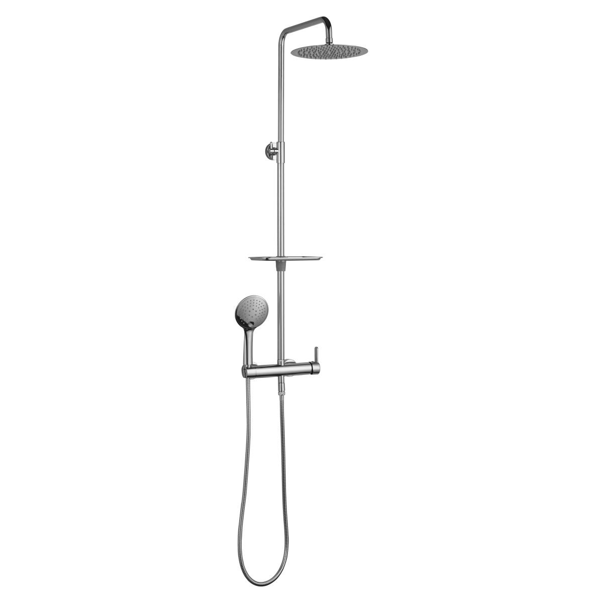 YS34151 Sprchový stĺp, dažďový sprchový stĺp s policovým faucetom, výškovo nastaviteľný;