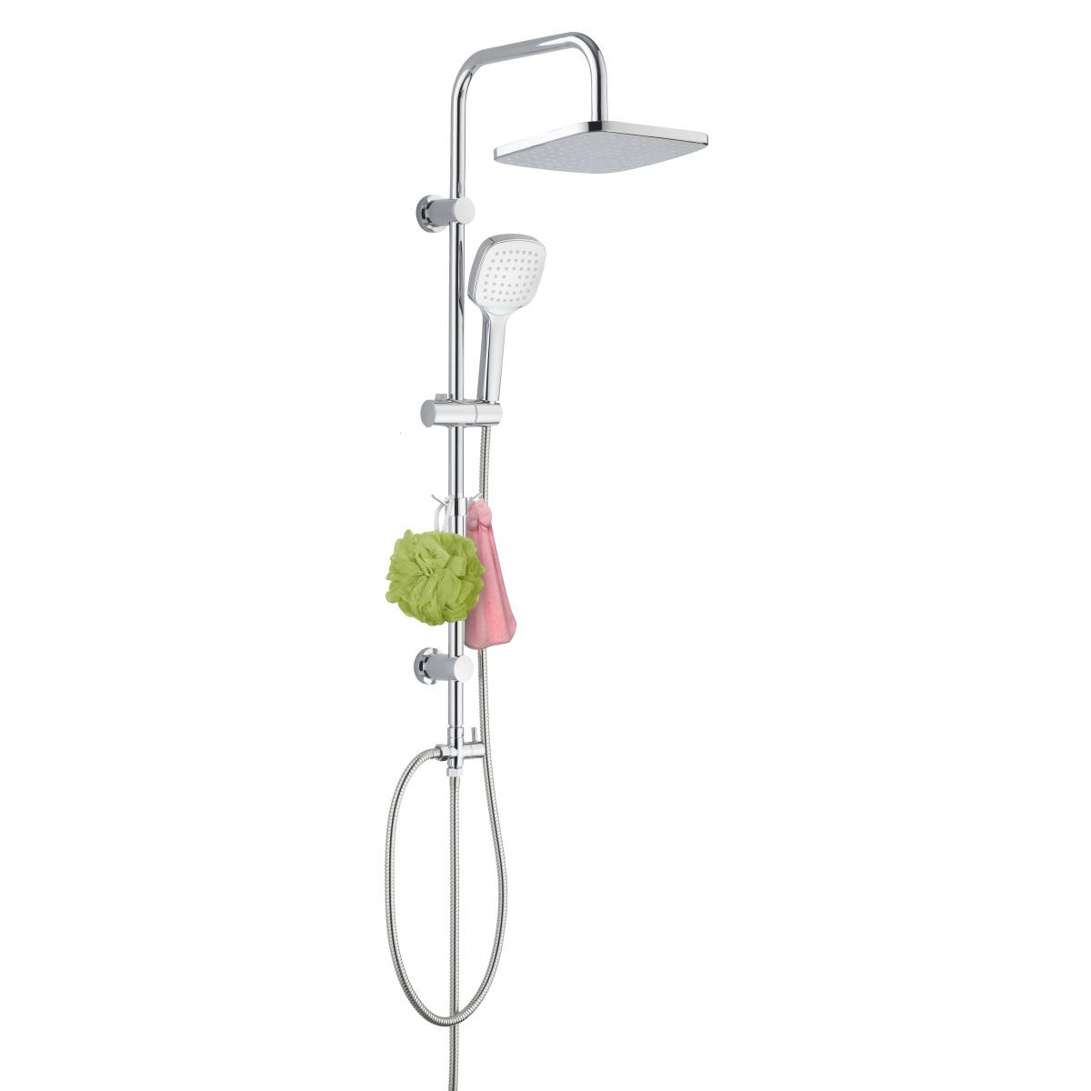 YS34159 Sprchový stĺp, dažďový sprchový stĺp so samočistiacou sprchovou súpravou, s háčikom;