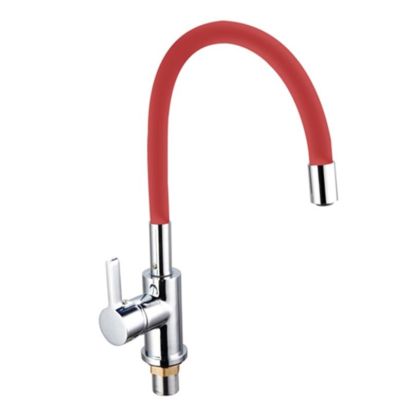 3018 mosadzný faucet s jednou rukoväťou drezovou batériou montovanou na horúcu/studenú podlahu, výsuvným kuchynským faucetom;