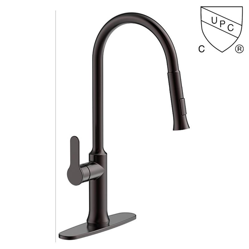 C0031-1 UPC, CUPC certifikovaný mosadzný faucet 1-držadlo na palubu výsuvná rukoväť/páková kuchynská batéria;