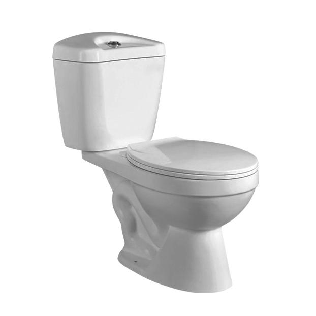 YS22207T 2-dielna keramická toaleta, sifónová toaleta s uzavretým závesom S-trap;