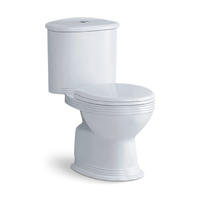 YS22262S 2-dielna keramická toaleta, zmývacia toaleta P-trap;