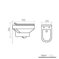 YS22274H Závesné keramické WC, Závesné WC, umývadlo;