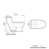 YS24206 Jednodielna keramická toaleta, sifónová;