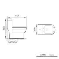 YS24248 Jednodielne keramické WC, sifónové;