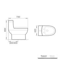 YS24252 Jednodielna keramická toaleta, sifónová;