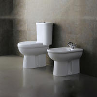YS22215S Retro dizajn 2-dielna keramická toaleta, zmývacia toaleta s uzáverom P;