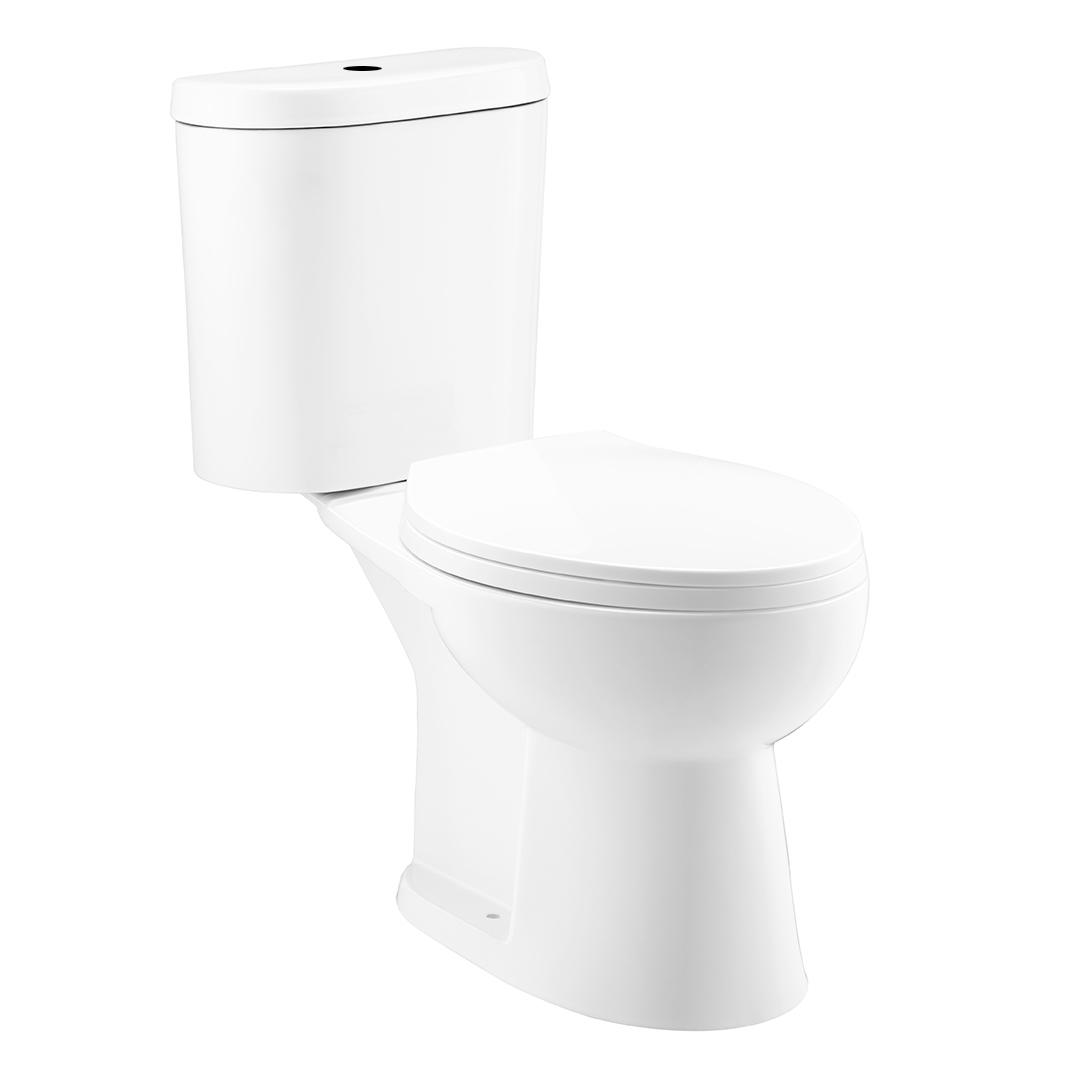 YS22203 2-dielna keramická toaleta, predĺžená toaleta S-trap, toaleta s certifikáciou TISI/SNI;