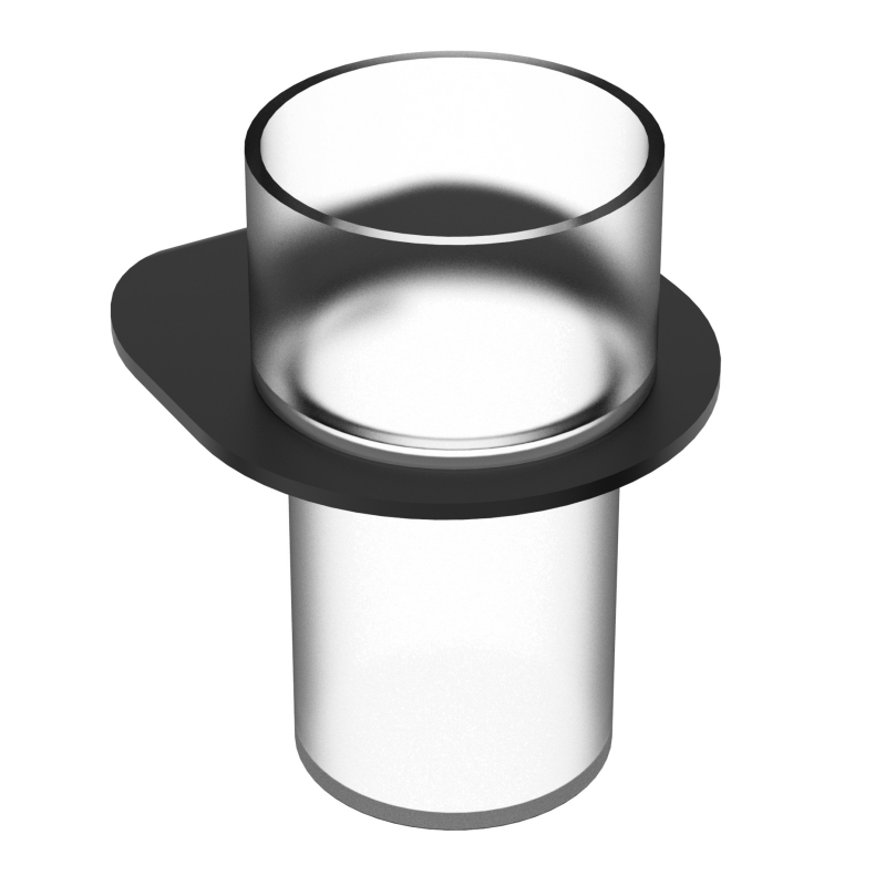 20484-MB Kúpeľňové doplnky, držiak pohára, zinok/mosadz/SUS držiak pohára a sklenený pohár;