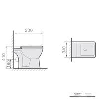 YS22212F Samostatne stojace keramické WC, zmývacie WC so sifónom;